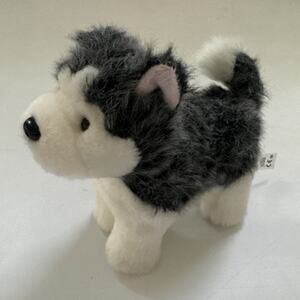 American Girl Doll Husky 7" Plush Pepper Gray‎ White Puppy Dog Doll Accessory